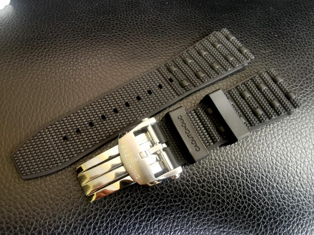 ブライトリング クロノマット 22/24mm用ルーロー ラバーストラップ