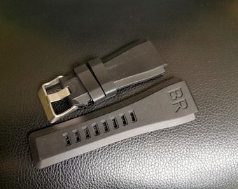 34x24mm Rubber Band for Bell & Ross BR01 BR03 Watch