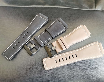 Leder Armband für Bell & Ross BR01 BR03 Armbanduhr 34 x 24 mm