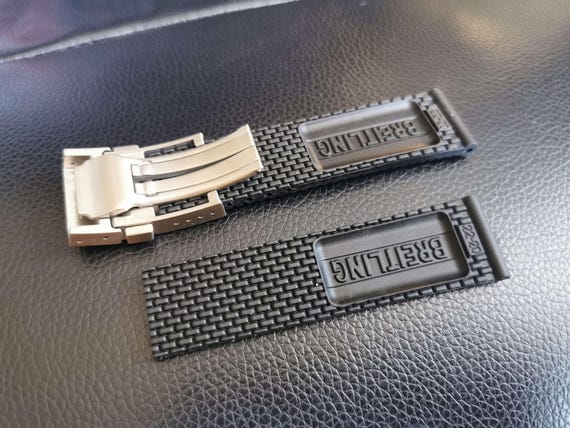 Strap for Breitling Navitimer Avenger Superocean 22/24mm -Silicone Rubber