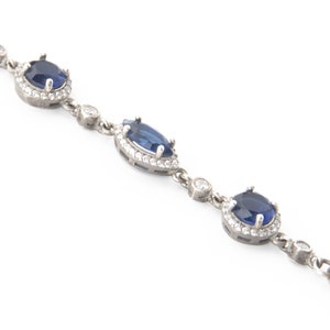 Jewelry Bracelet for WOMEN Blue  Color 925 Sterling Silver