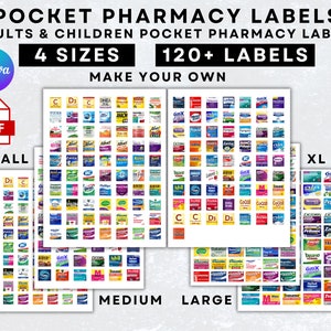 Pocket Pharmacy Labels Printable Pill Case Labels Travel Pill Pocket Pharmacy Labels Printable Pill Case Labels Travel Pill