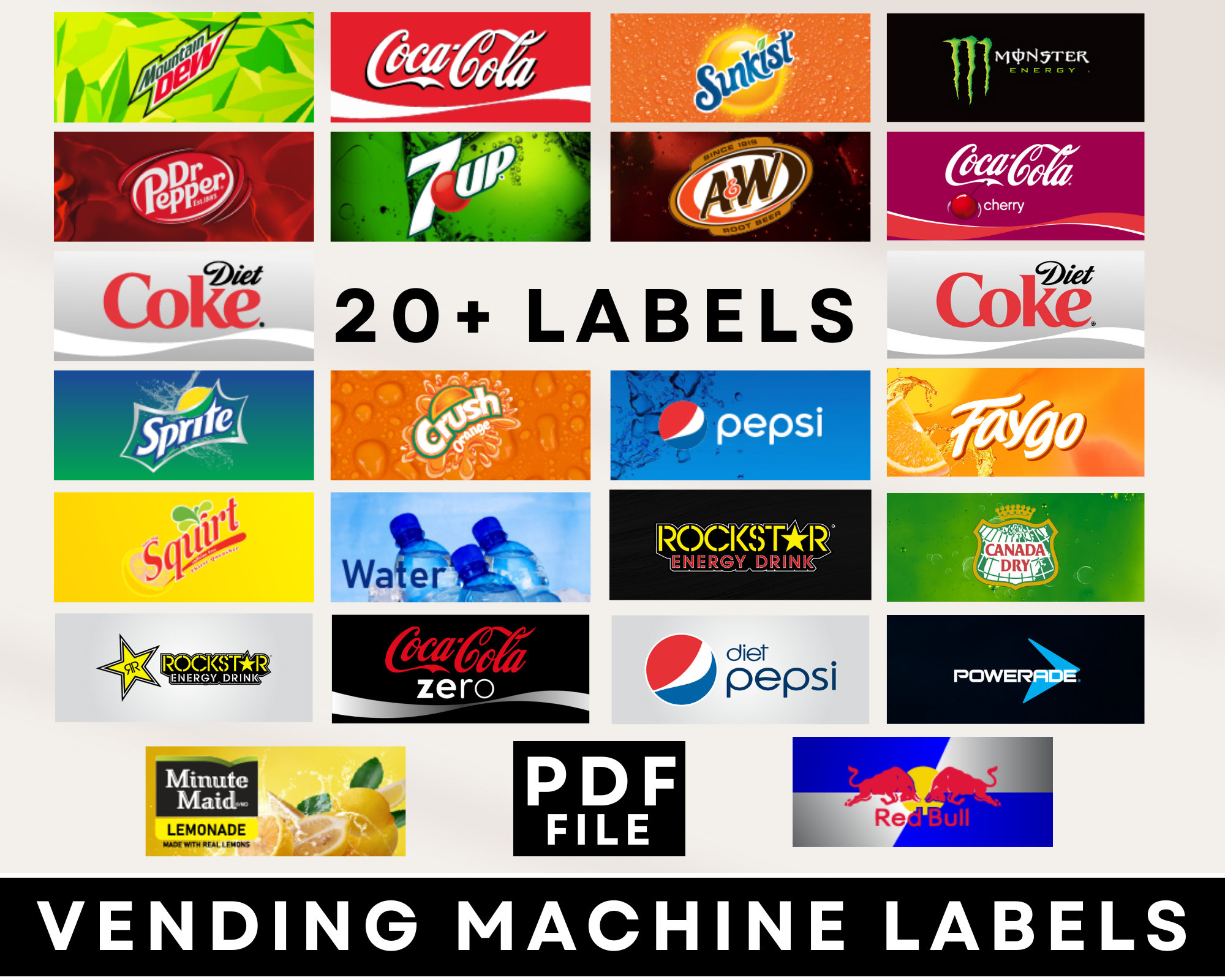Free Printable Printable Vending Machine Labels Printable, 58 OFF