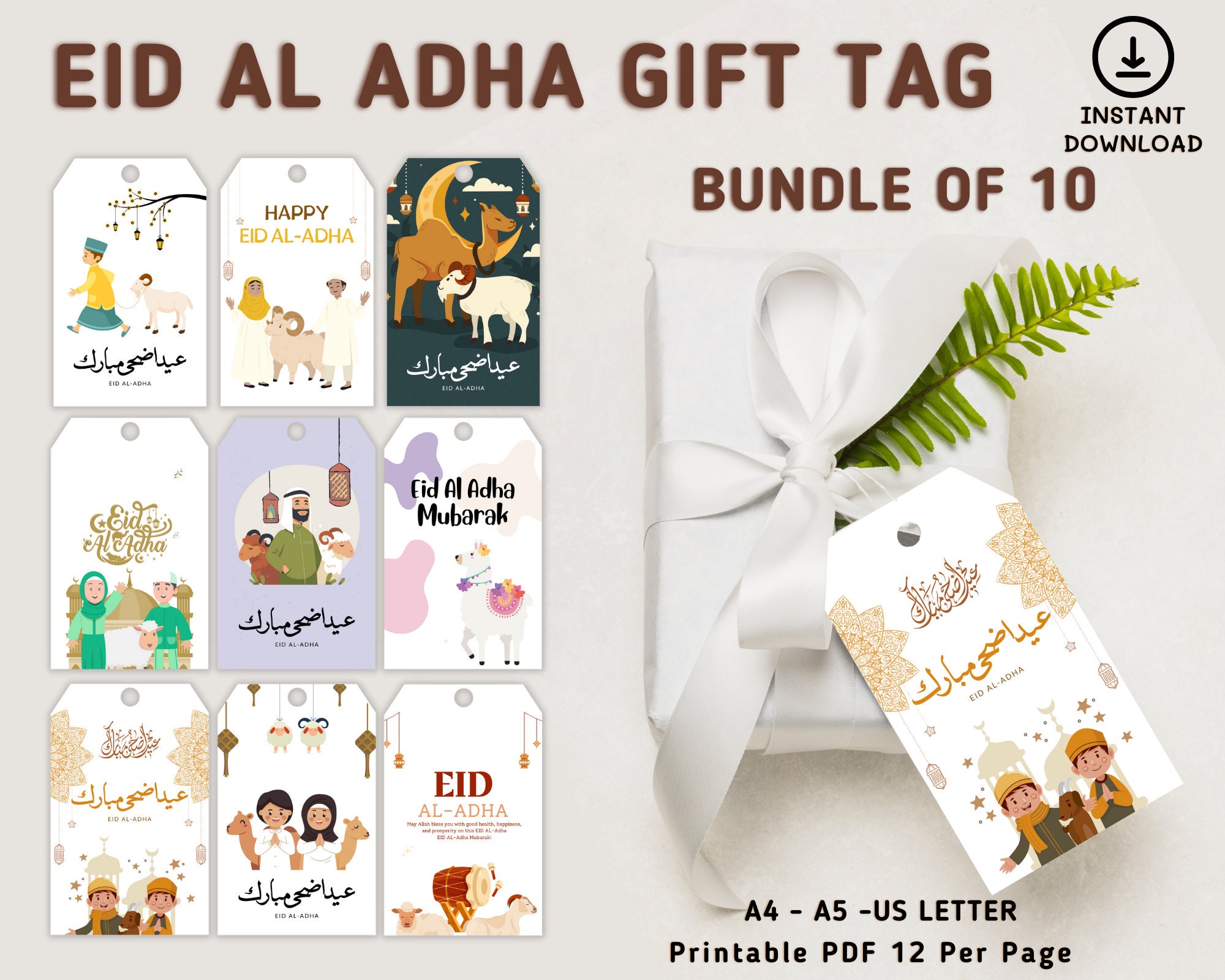 EID Gift Tags Editable and Printable Unique Eid Gift Tags - Etsy Australia