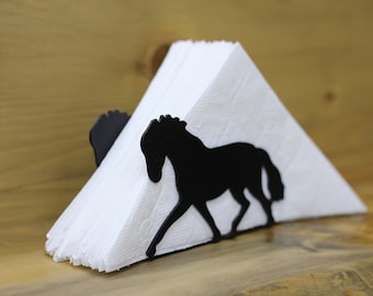 Horse Metal Napkin Holder, Metal Kitchen Accessories, Dining Accessories, Kitchen Decor, Kitchen Storage, Gift for Kitchen