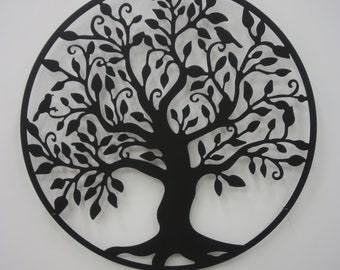 Tree of life metal wall art wall decor metal tree Round tree sign cut out metal wall sign wall hanging interior design