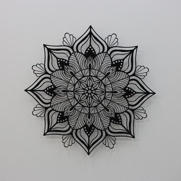 Mandala Wandkunst, Metallwanddekor, Mandala Wandkunst, Schlafzimmerwanddekor, Wohnkultur, Schlafzimmerwandkunst, Über dem Bettdekor, Lotusblume