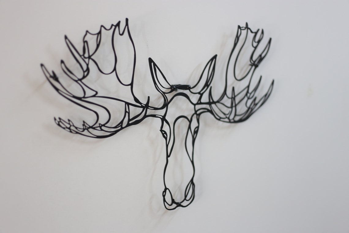 Moose Metal Wall Decor Deer Metal Wall Decor Metal Wall Etsy