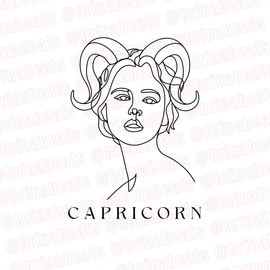 Capricorn Woman Face, Zodiac, Astrology, Horoscope, Sublimation Print ...