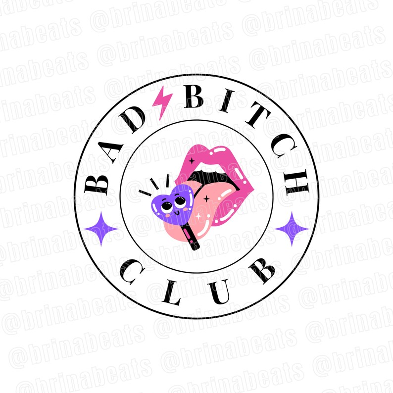 Bad Bitch Club, Baddie, Tongue, Sublimation Print Design, PNG File ...