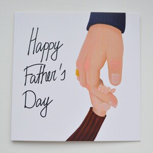 Regalo del día del padre, tarjeta del día del padre, feliz día del padre, manos de la familia, tarjeta hecha a mano, regalo de amor papá daugther