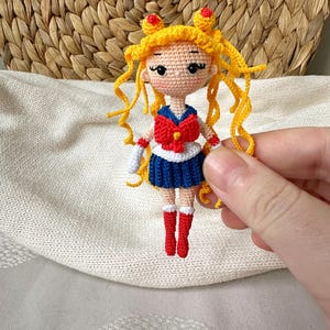 Miniature doll anime inspired handmade crochet