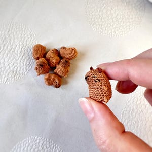 Miniature Capybara crochet handmade microtoy