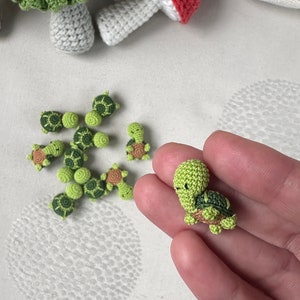 PATTERN Tortilla the Turtle crochet pattern/tutorial microcrochet miniature amigurumi microtoy image 3