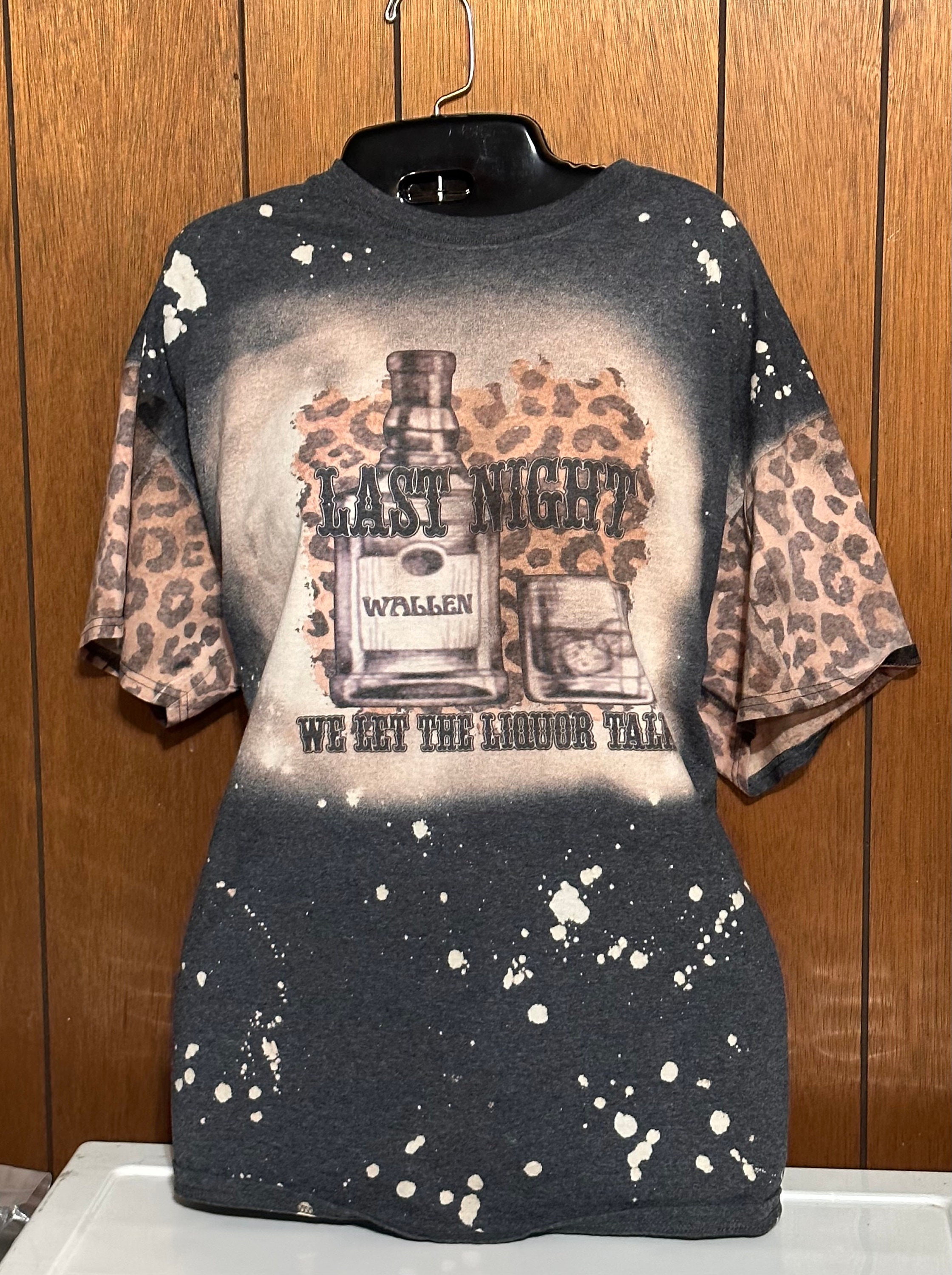 Last Night Morgan Wallen Bleached Tee Etsy