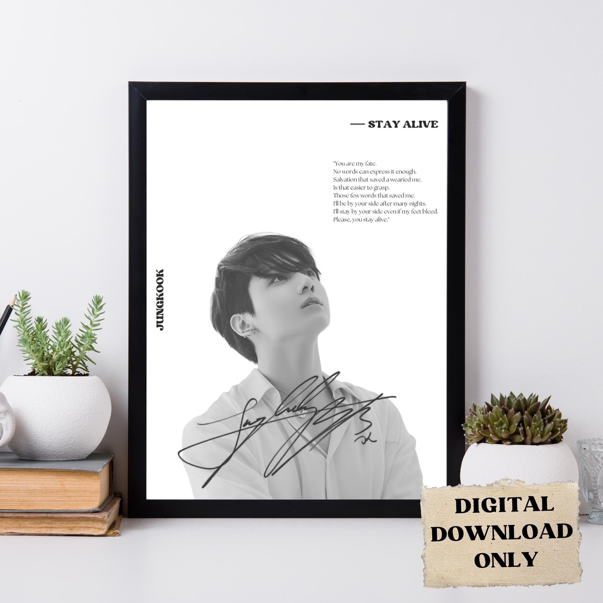 Bts Digital Download Jungkook Minimalist Poster Digital Prints Kpop