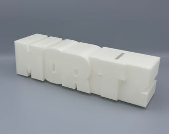 Personalized money box | Glow in the dark | Custom name piggy bank pocket money | Birthday baptism Christmas gift girl boy