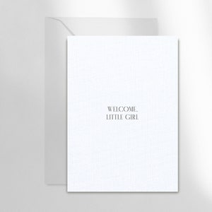 Karte Geburt Mädchen | Welcome, little Girl | Willkommen auf der Welt