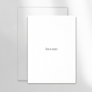 Karte less is more | Insipiration Motivationskarte | Mindset