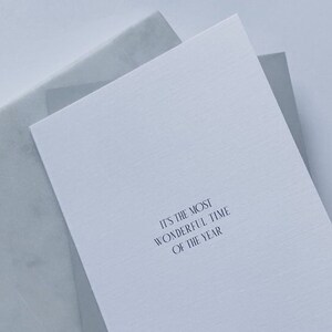 Karte Weihnachten modern It's the most wonderful Time of the Year | Klappkarte mit Umschlag | Leinenpapier