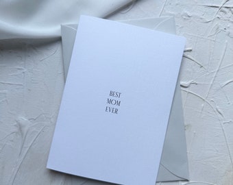 Muttertag Karte Best Mom Ever Muttertagsgeschenk Mama Geschenk Geburtstagskarte Mama ist die Beste