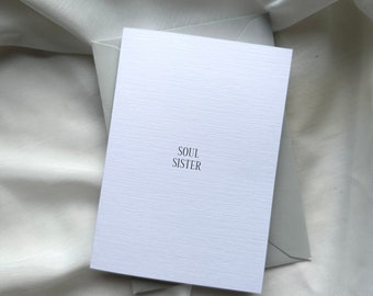Karte Soul Sister | Postkarte Freundschaft Liebe Geburtstag Beste Freundin