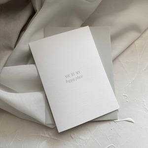 Karte Liebe You‘re my Happy Place | Jahrestag Hochzeit Valentinstag Geburtstagskarte