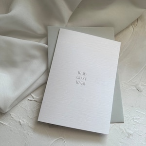 Karte Liebe To my Crazy Lover | Geburtstagskarte Mann Liebe Valentinstagskarten Hochzeit
