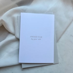 Karte Liebe Another Year by your Side | Jahrestag Hochzeitstag Valentinstag | Klappkarte mit Umschlag