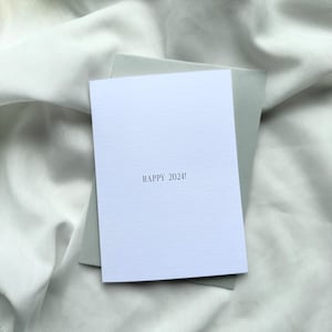 Karte Happy 2024 Happy New Year | Frohes Neues Jahr | Neujahrswünsche | Klappkarte