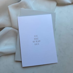 Karte Liebe You make my Heart race | Love of my Life | Valentinstag Karte Jahrestag