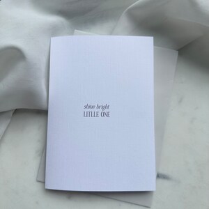Karte zur Geburt Baby | Shine Bright little One Geburtskarte Karte Geburt Babykarte
