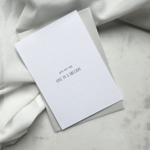 Karte Liebe You are my One in a Million | Valentinstag Karte Jahrestag Hochzeitstag Liebeskarten