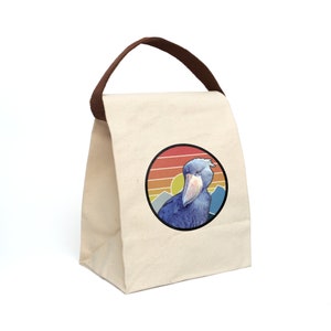 Shoebill Stork Canvas Lunch Bag With Strap