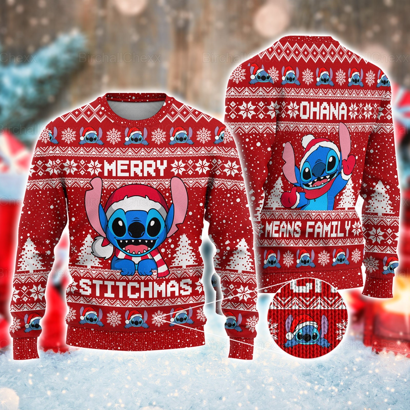 Christmas Ugly Sweater, Stitch Ugly Sweater, Stitch Christmas Sweater, Stitch Sweater, Stitch Sweaters For Women, Ohana Christmas Gifts