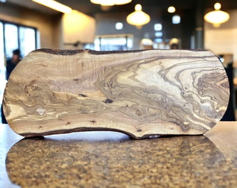 Handmade Charcuterie Board - Olive Wood - Natural Live Edge