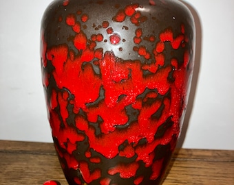 Vintage West German Fat Lava Vase Scheurich 231-15 Mid Century