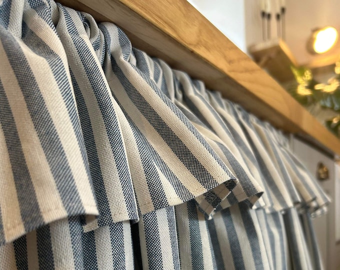 Reserved Sadie Kitchen Hideaway Curtain With Frill in Natural