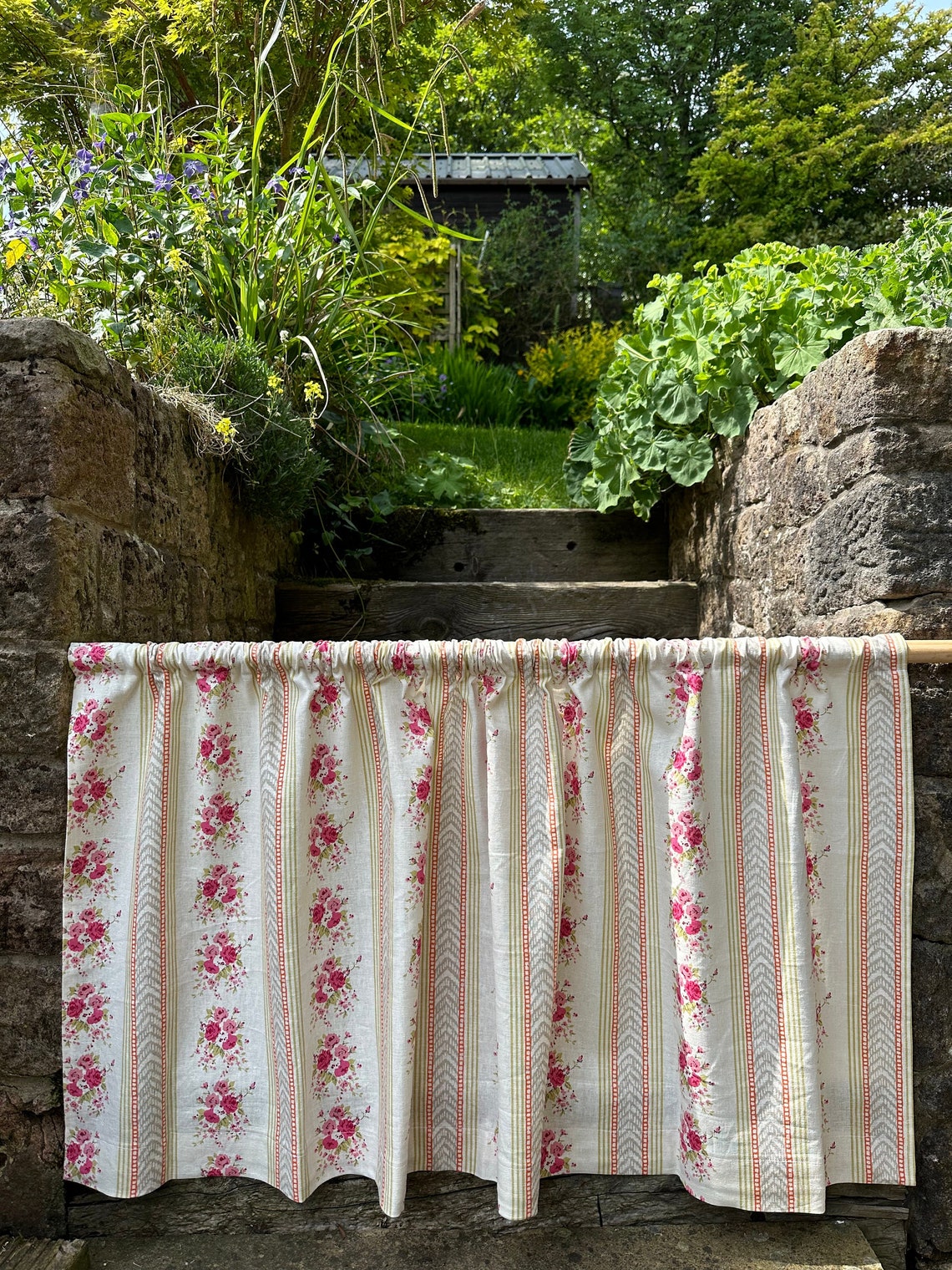 Patterned Under Sink Curtain, Sink Curtain, Cupboard Curtain, Kitchen
