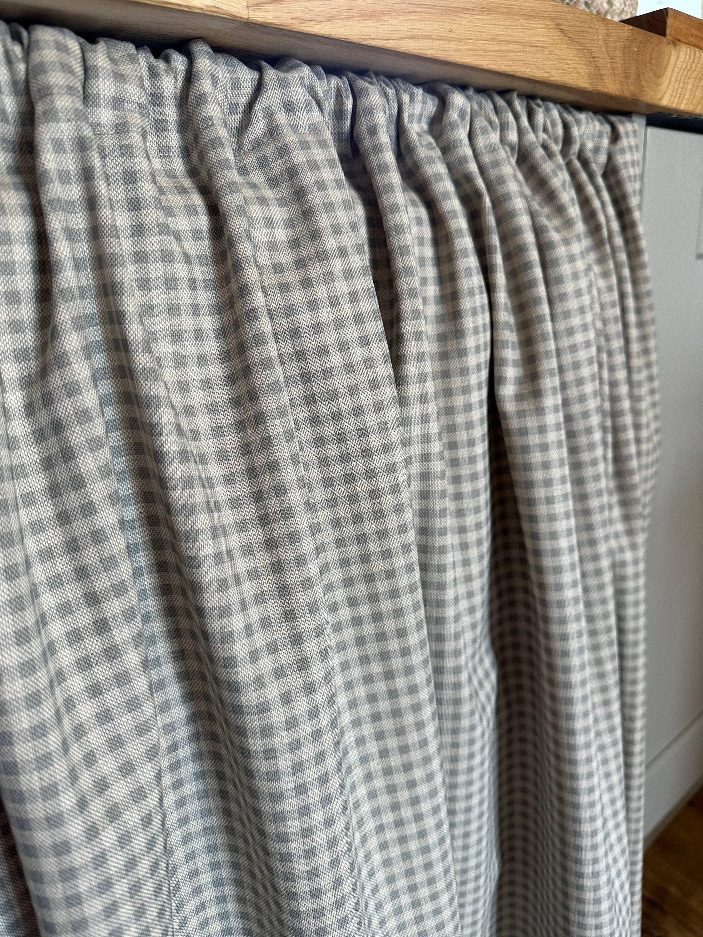 Farmhouse Gingham Cupboard Curtain