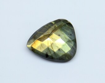 Amazing ~~ Golden Flash Labradorite Checker Cut Pear Shape Size - 26x24 MM. At WHOLESALE Price Loose Gemstone For Making Jewelry.!!