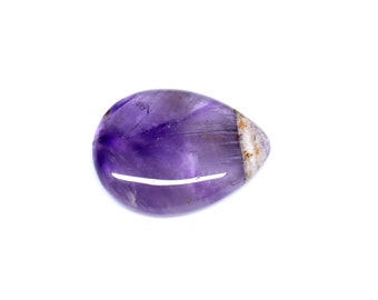 Purple Amethyst Cabochon Gemstone Pear Shape Natural Amethyst 27x22 MM Pendant Size Loose Gemstone 26.25 CRT Jewelry Making.