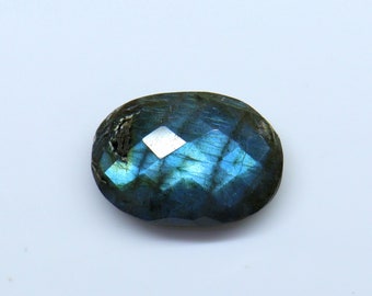 Amazing ~~ Blue Flash Labradorite Checker Cut Oval Shape Size - 26x18 MM. At WHOLESALE Price Loose Gemstone For Making Jewelry.!!