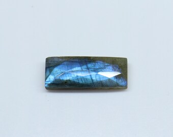 Amazing ~~ Blue Flash Labradorite Checker Cut Baguette Shape Size - 26x10 MM. At WHOLESALE Price Loose Gemstone For Making Jewelry.!!