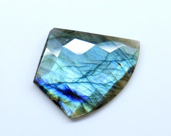 Amazing ~~ Blue Flash Labradorite Checker Cut Fancy Shape Size - 37x22 MM. At WHOLESALE Price Loose Gemstone For Making Jewelry.!!