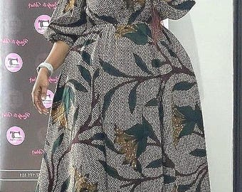 African Plus Size Maxi Dress, Women Fashion, Ankara Gown, Gift For Her