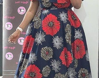 African Plus Size Maxi Dress, Women Fashion, Ankara Gown, Gift For Her