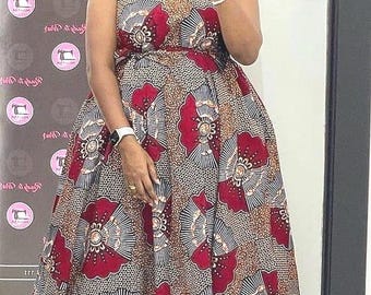 African Plus Size Maxi Dress, Women Fashion, Ankara Gown, Gift For Her