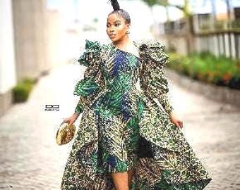 African High-Low Over-skirt Dress For Women