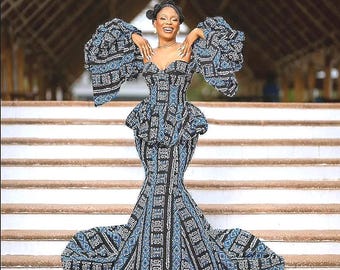 African Skirt and Blouse, Ankara Two Piece For Women, Skirt Suit